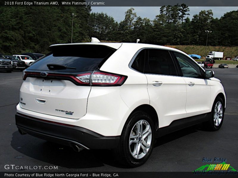 White Platinum / Ceramic 2018 Ford Edge Titanium AWD