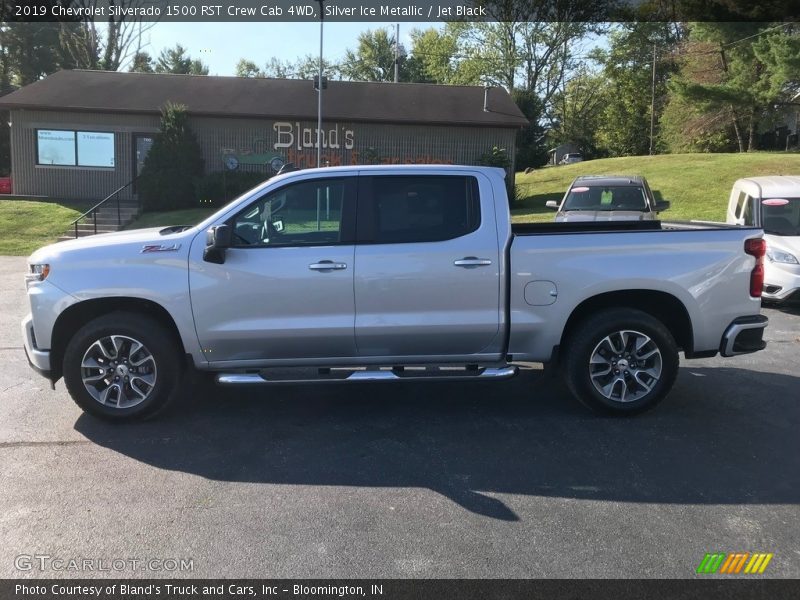 Silver Ice Metallic / Jet Black 2019 Chevrolet Silverado 1500 RST Crew Cab 4WD