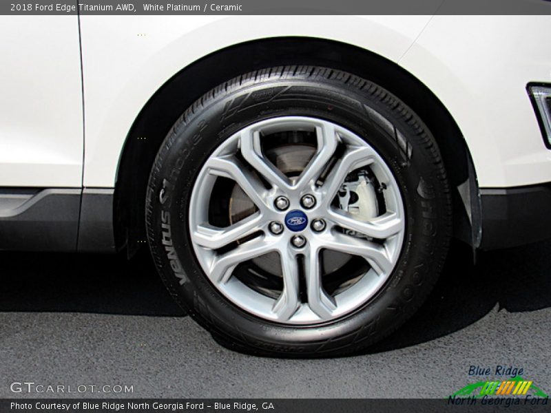 White Platinum / Ceramic 2018 Ford Edge Titanium AWD