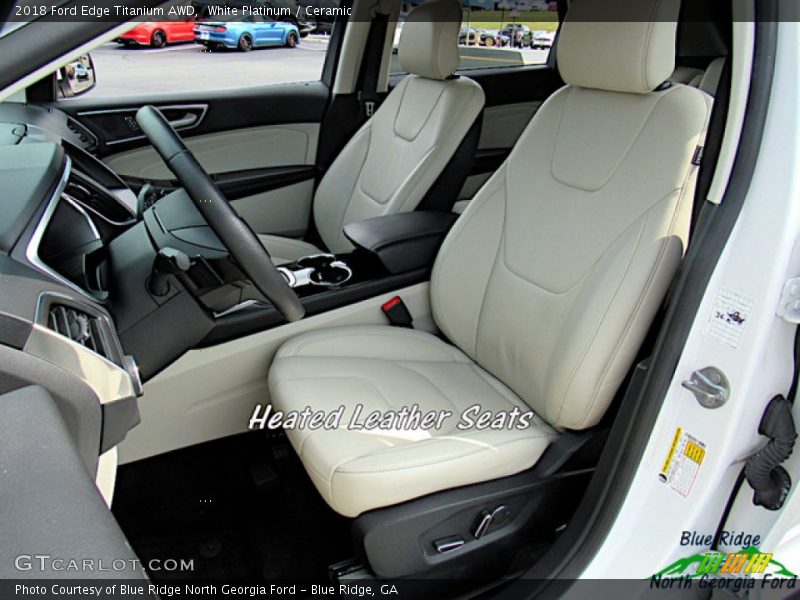 White Platinum / Ceramic 2018 Ford Edge Titanium AWD