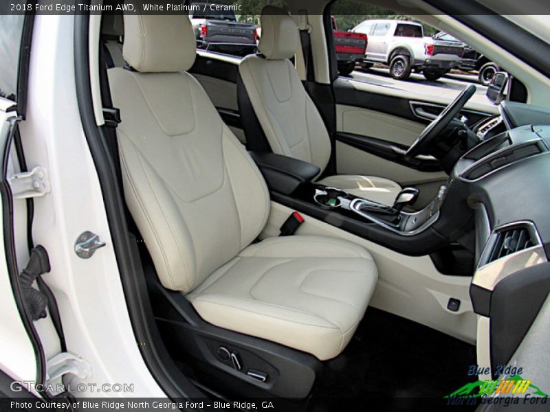 White Platinum / Ceramic 2018 Ford Edge Titanium AWD