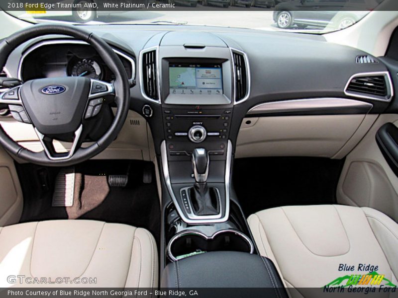 White Platinum / Ceramic 2018 Ford Edge Titanium AWD