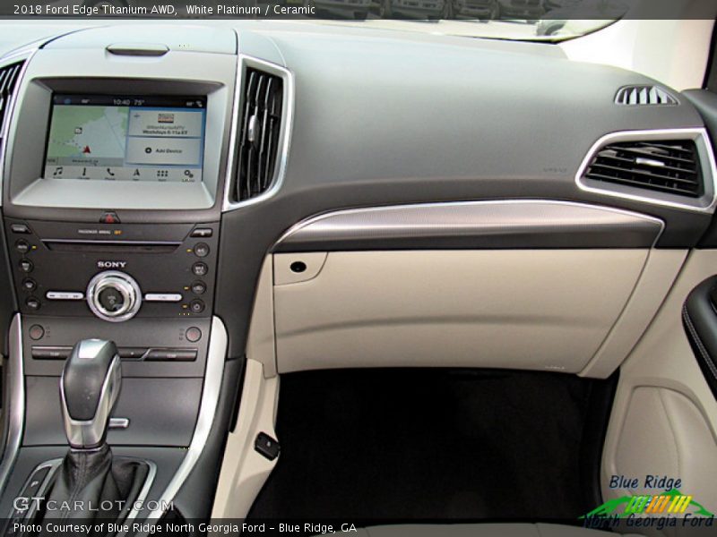 White Platinum / Ceramic 2018 Ford Edge Titanium AWD
