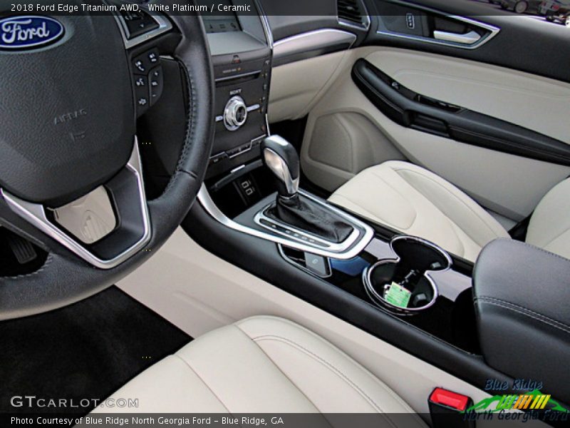 White Platinum / Ceramic 2018 Ford Edge Titanium AWD