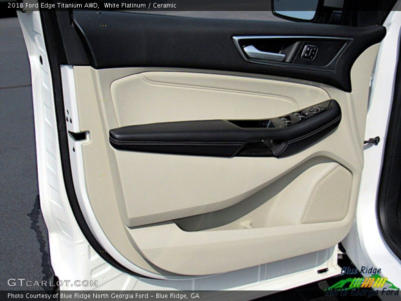 White Platinum / Ceramic 2018 Ford Edge Titanium AWD