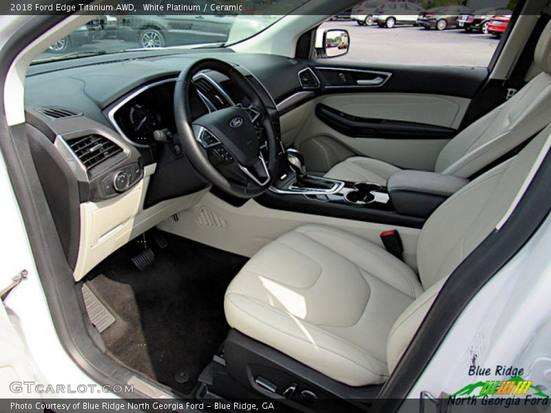 White Platinum / Ceramic 2018 Ford Edge Titanium AWD