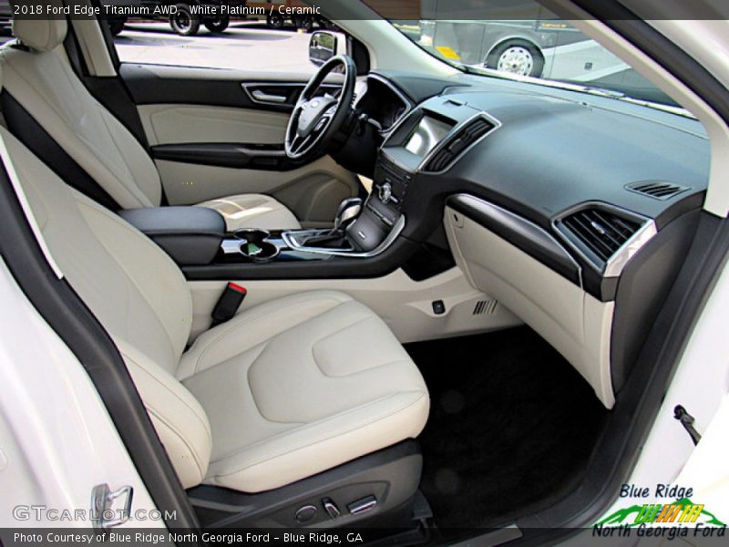 White Platinum / Ceramic 2018 Ford Edge Titanium AWD