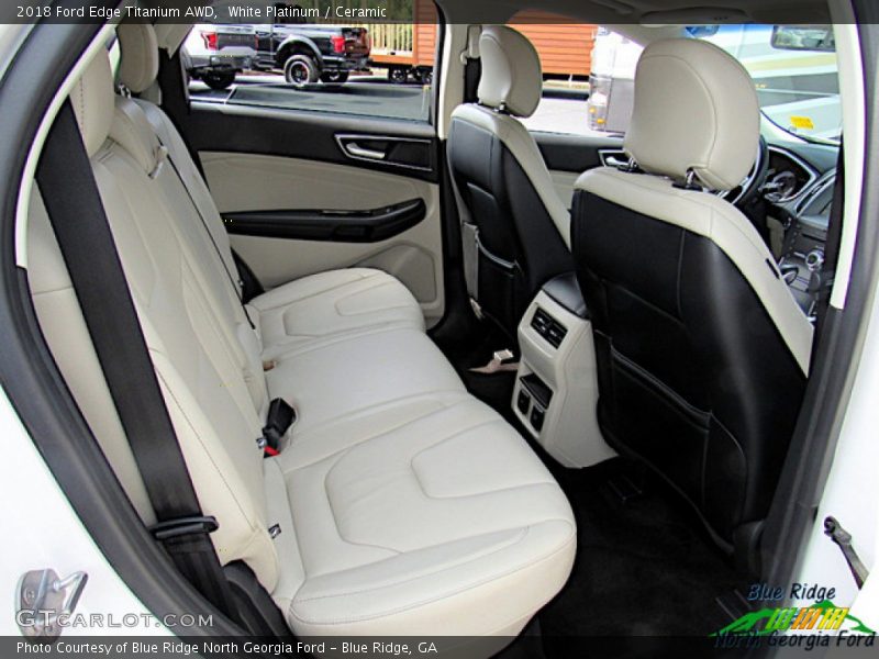 White Platinum / Ceramic 2018 Ford Edge Titanium AWD