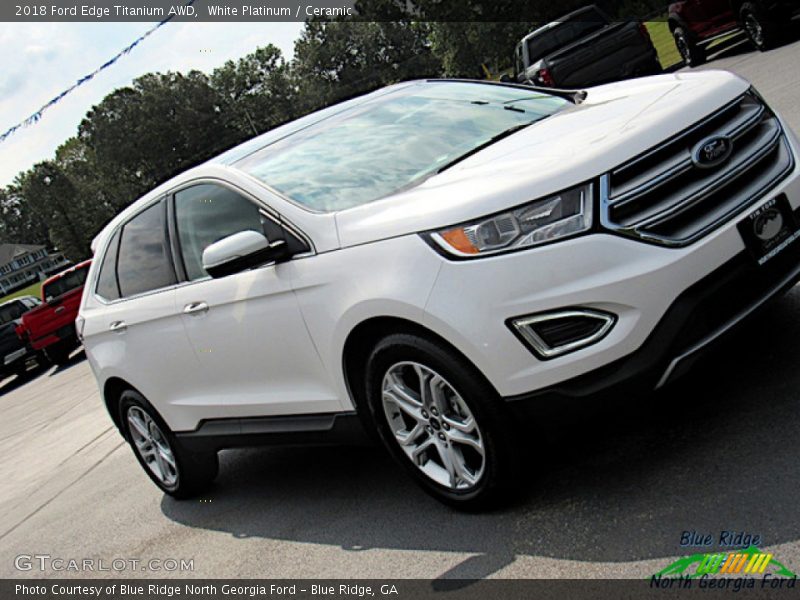 White Platinum / Ceramic 2018 Ford Edge Titanium AWD