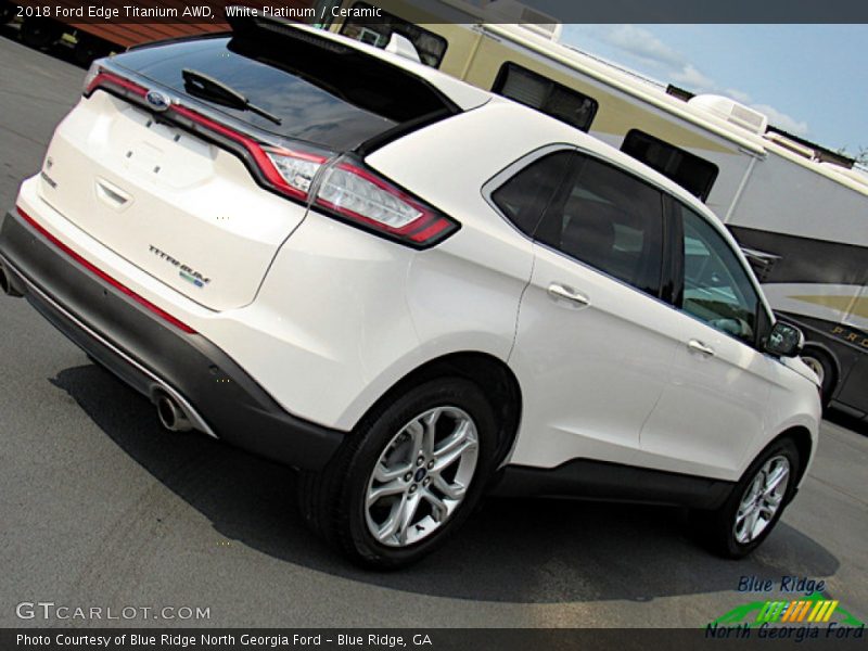 White Platinum / Ceramic 2018 Ford Edge Titanium AWD