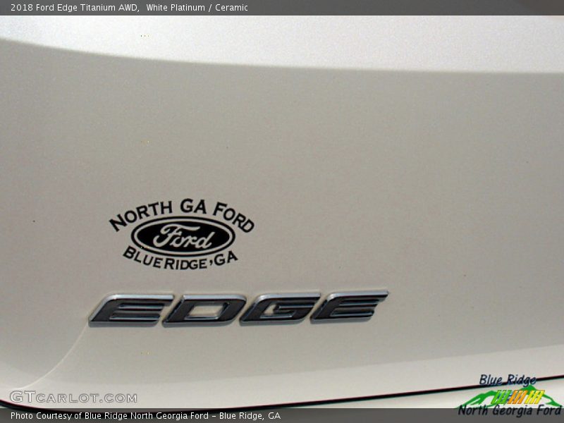 White Platinum / Ceramic 2018 Ford Edge Titanium AWD