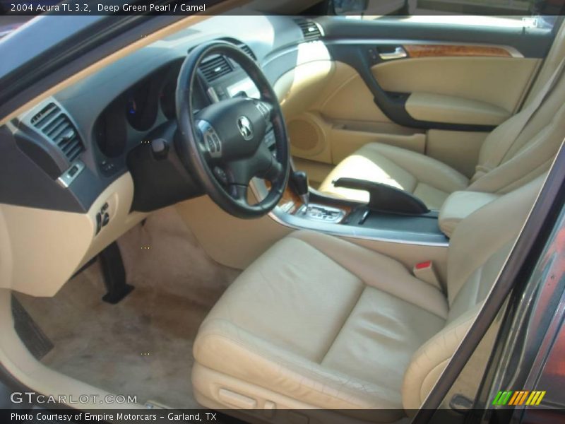 Deep Green Pearl / Camel 2004 Acura TL 3.2