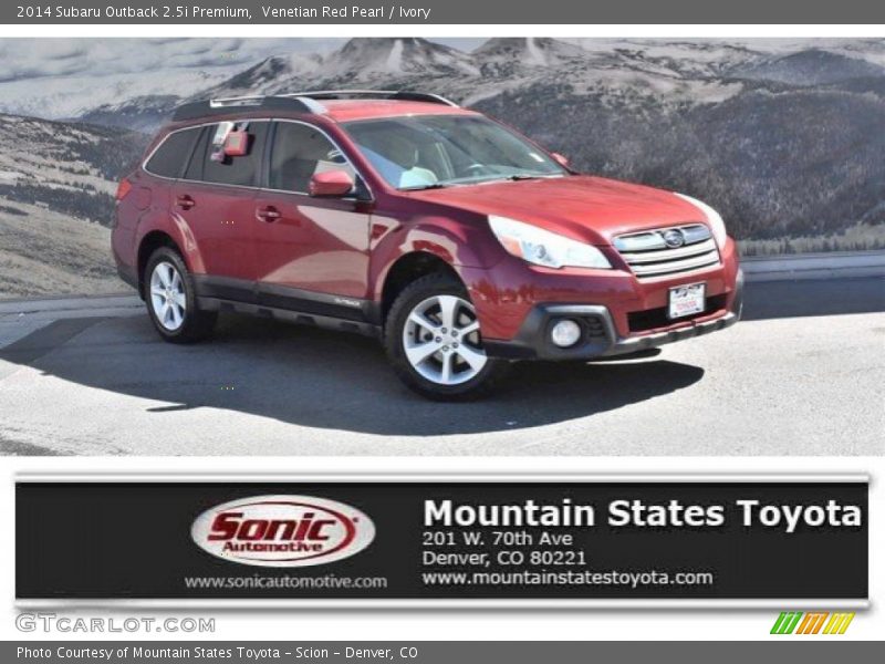 Venetian Red Pearl / Ivory 2014 Subaru Outback 2.5i Premium