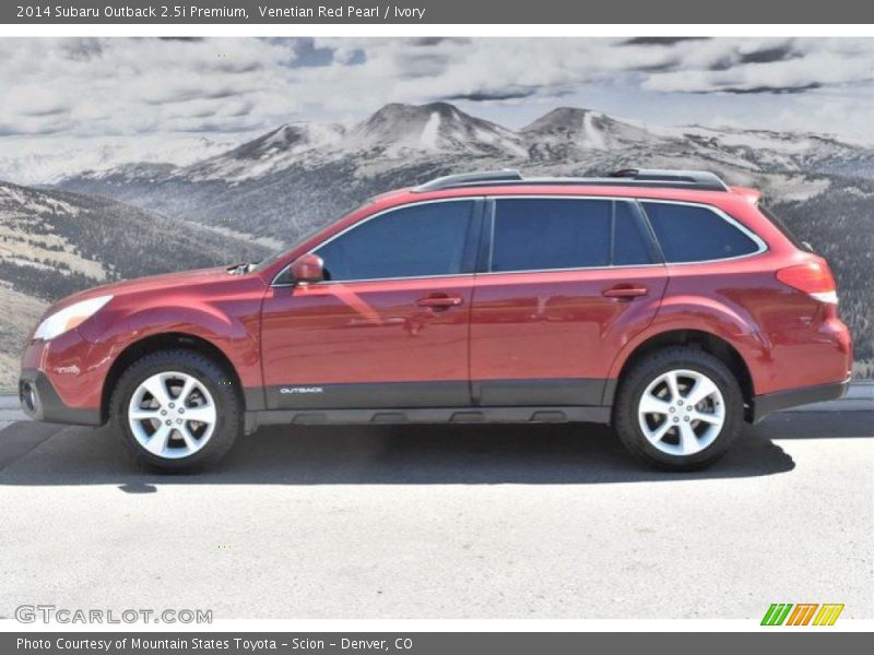 Venetian Red Pearl / Ivory 2014 Subaru Outback 2.5i Premium