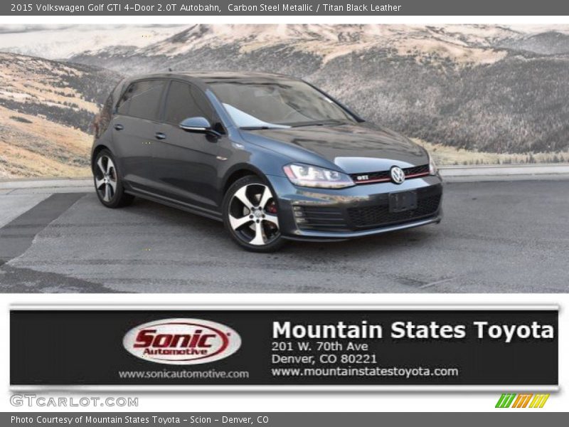 Carbon Steel Metallic / Titan Black Leather 2015 Volkswagen Golf GTI 4-Door 2.0T Autobahn