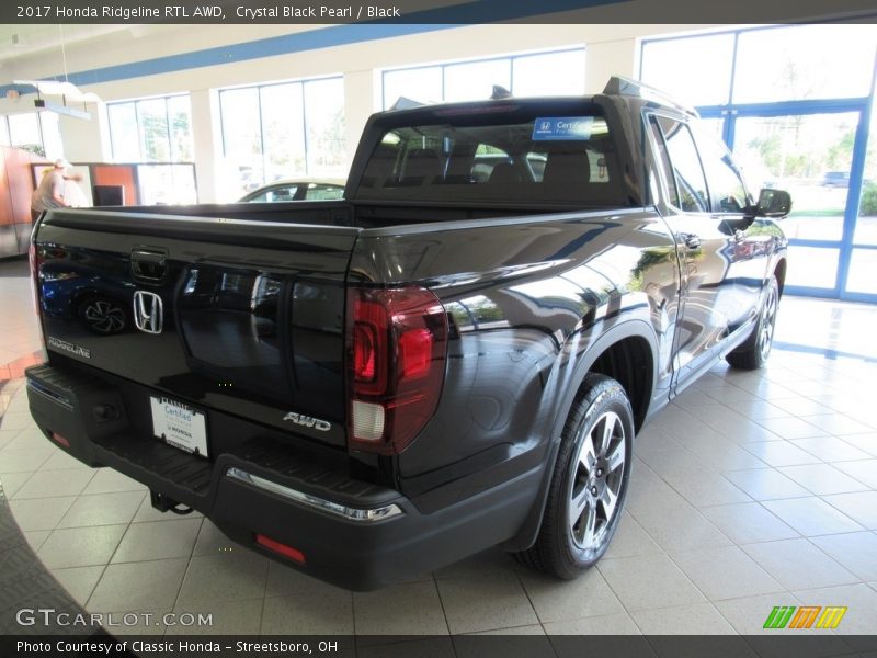 Crystal Black Pearl / Black 2017 Honda Ridgeline RTL AWD