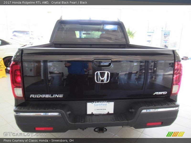 Crystal Black Pearl / Black 2017 Honda Ridgeline RTL AWD