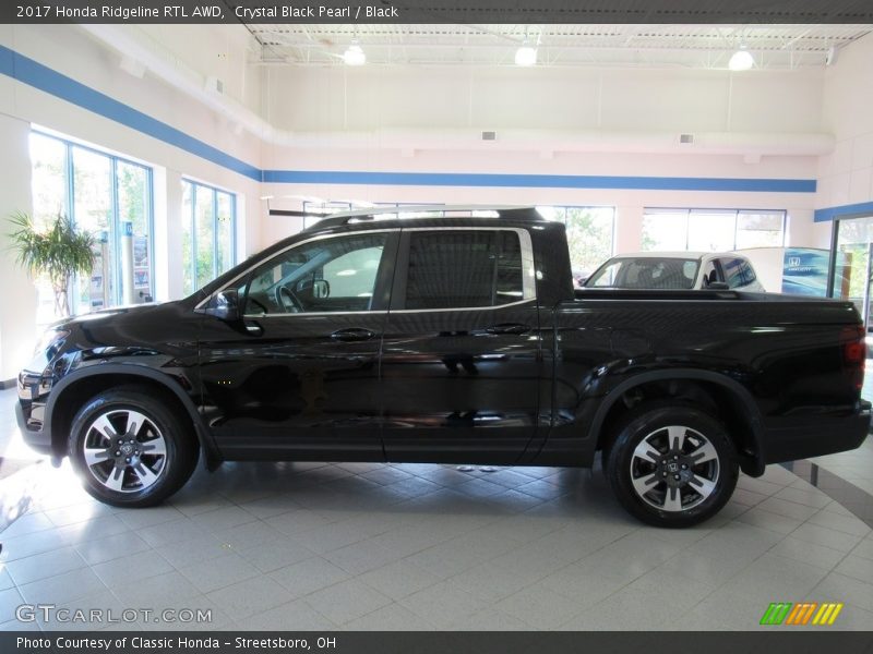 Crystal Black Pearl / Black 2017 Honda Ridgeline RTL AWD