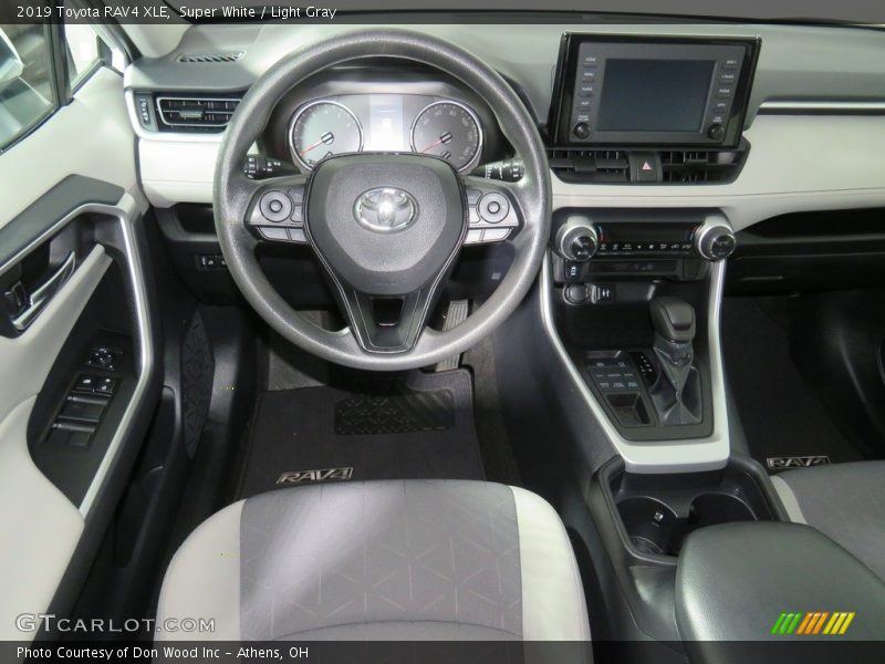 Super White / Light Gray 2019 Toyota RAV4 XLE