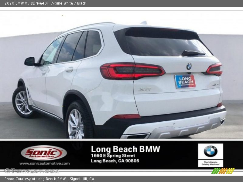 Alpine White / Black 2020 BMW X5 sDrive40i