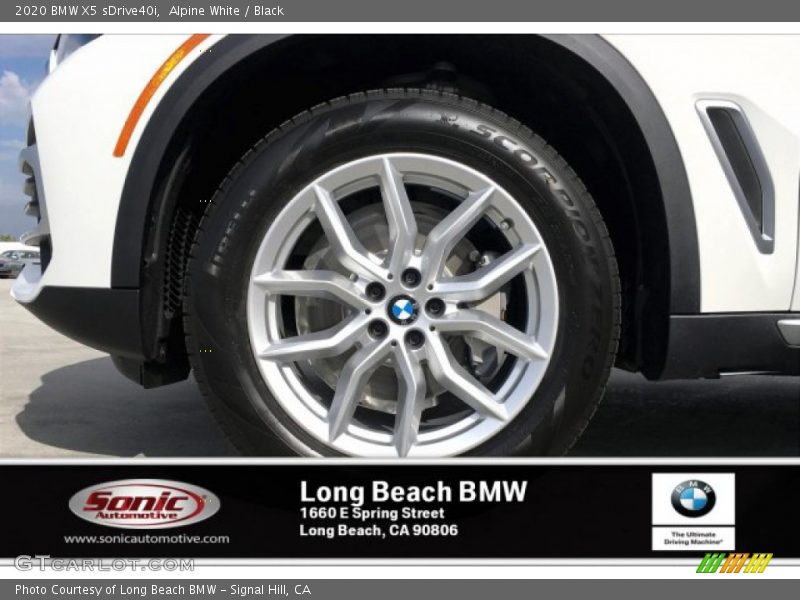 Alpine White / Black 2020 BMW X5 sDrive40i