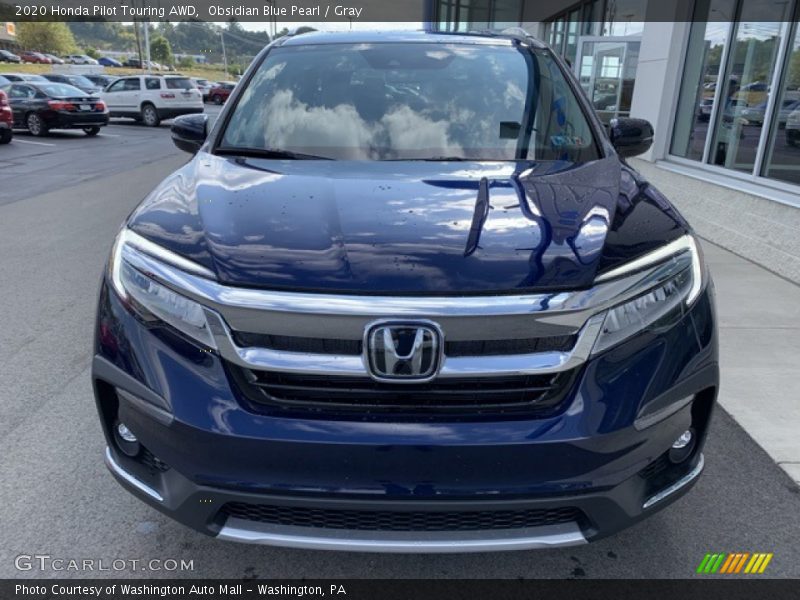 Obsidian Blue Pearl / Gray 2020 Honda Pilot Touring AWD