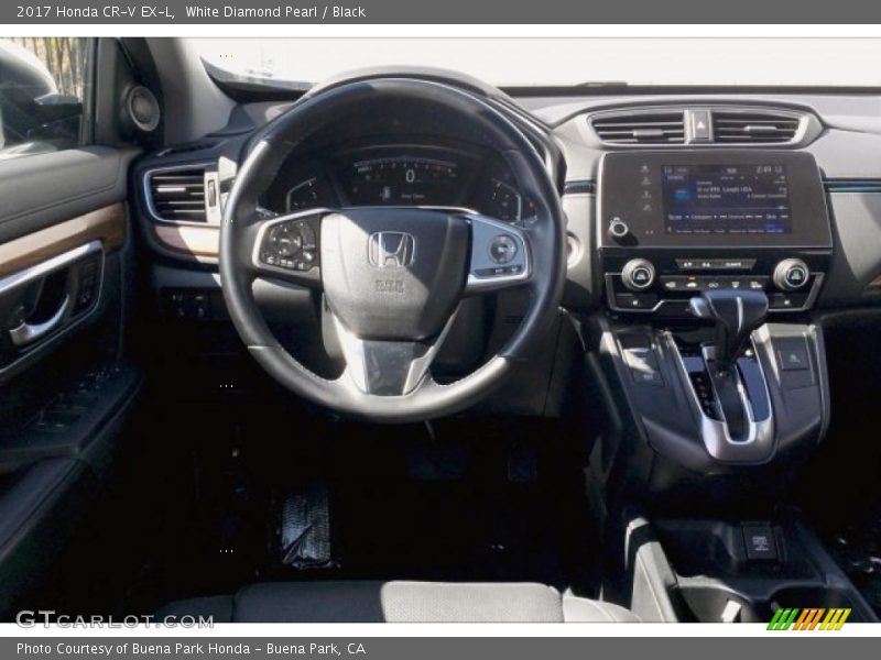 White Diamond Pearl / Black 2017 Honda CR-V EX-L