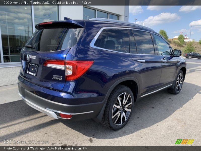 Obsidian Blue Pearl / Gray 2020 Honda Pilot Touring AWD