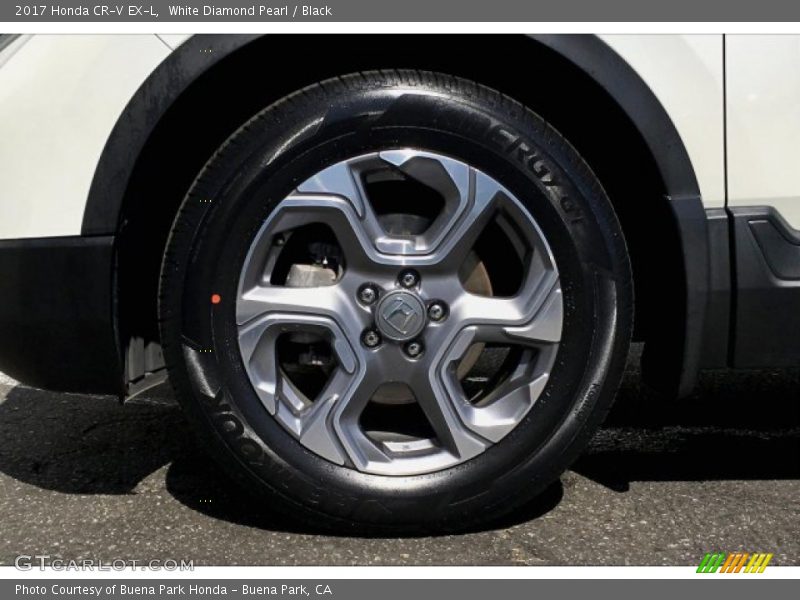 White Diamond Pearl / Black 2017 Honda CR-V EX-L