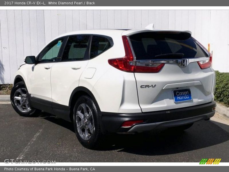 White Diamond Pearl / Black 2017 Honda CR-V EX-L