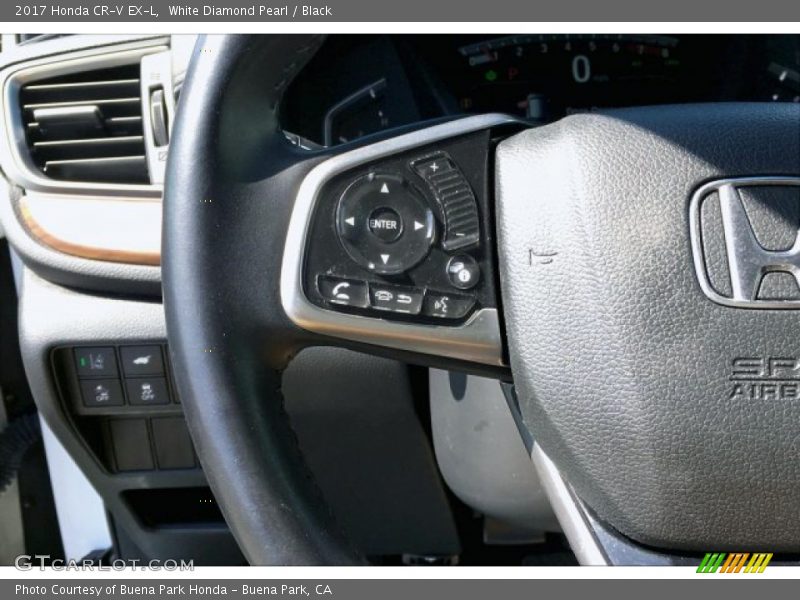 White Diamond Pearl / Black 2017 Honda CR-V EX-L
