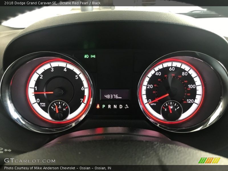 Octane Red Pearl / Black 2018 Dodge Grand Caravan SE