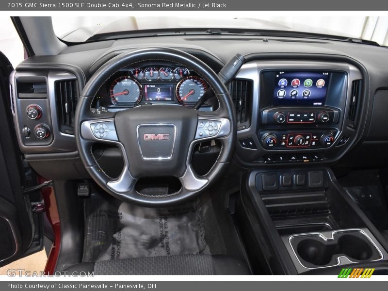 Sonoma Red Metallic / Jet Black 2015 GMC Sierra 1500 SLE Double Cab 4x4