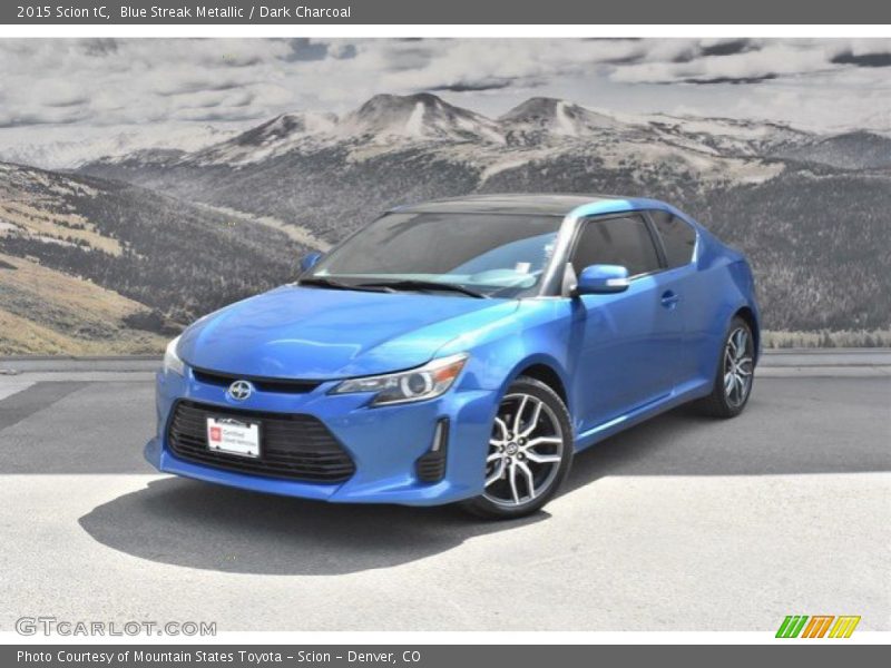 Blue Streak Metallic / Dark Charcoal 2015 Scion tC