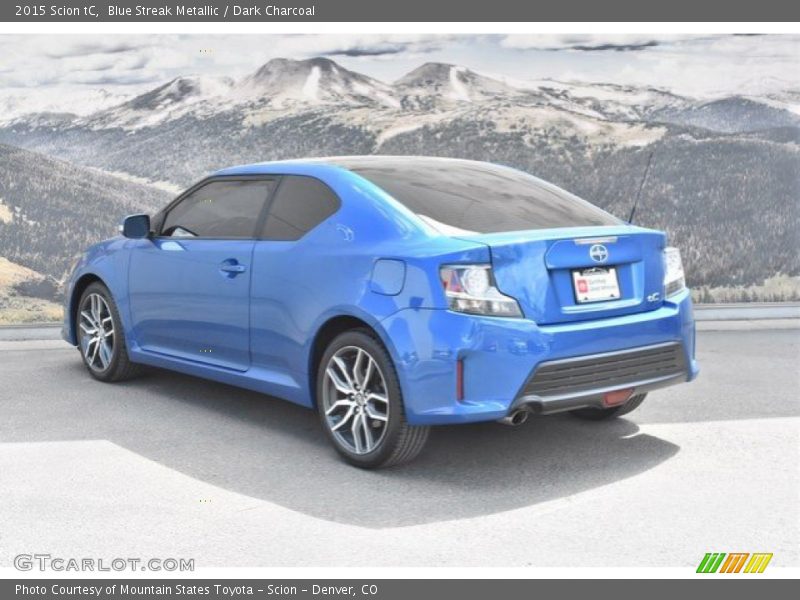 Blue Streak Metallic / Dark Charcoal 2015 Scion tC