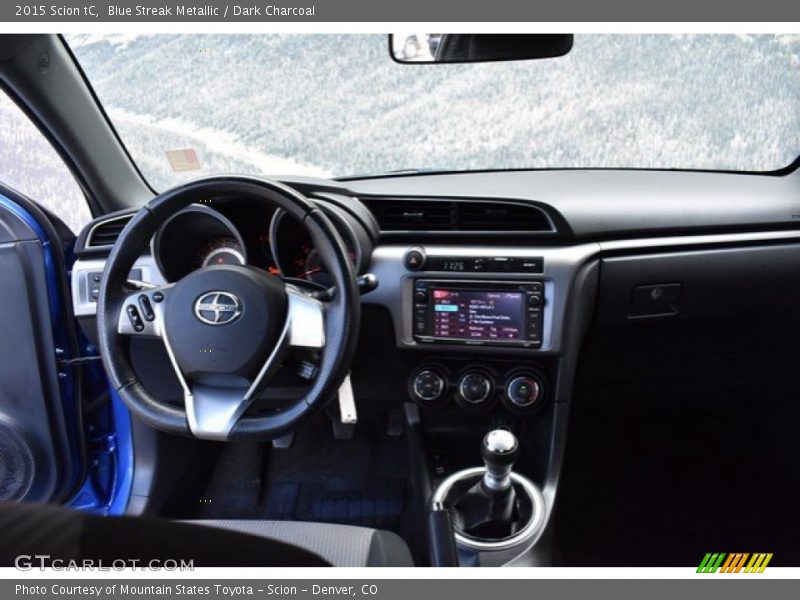 Blue Streak Metallic / Dark Charcoal 2015 Scion tC