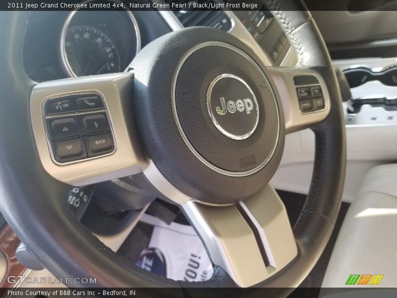 Natural Green Pearl / Black/Light Frost Beige 2011 Jeep Grand Cherokee Limited 4x4