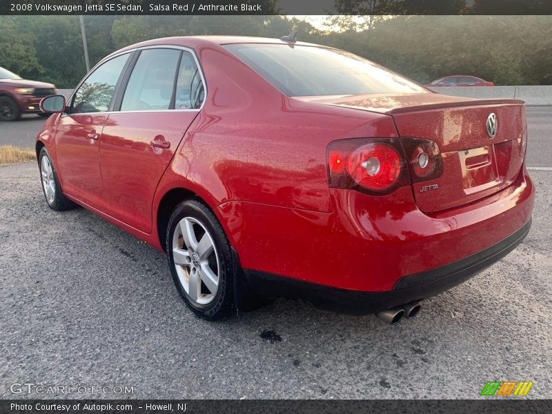 Salsa Red / Anthracite Black 2008 Volkswagen Jetta SE Sedan