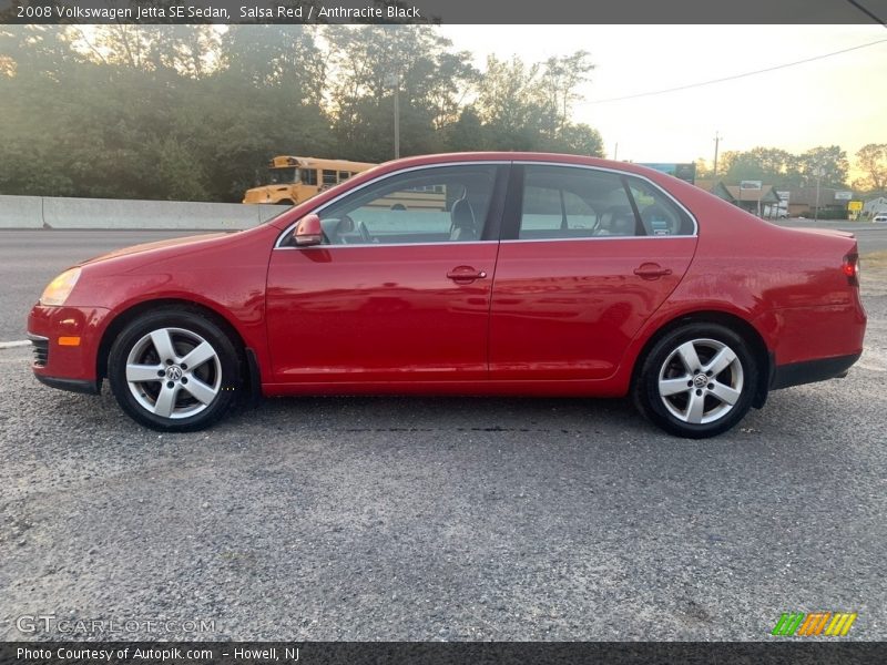 Salsa Red / Anthracite Black 2008 Volkswagen Jetta SE Sedan