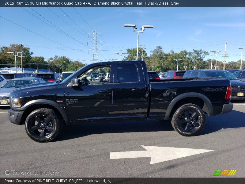 Diamond Black Crystal Pearl / Black/Diesel Gray 2019 Ram 1500 Classic Warlock Quad Cab 4x4