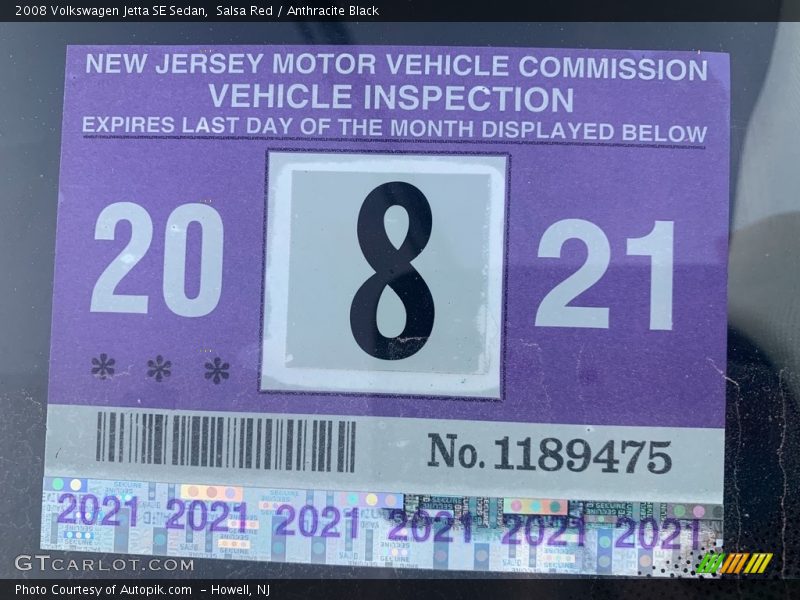 Salsa Red / Anthracite Black 2008 Volkswagen Jetta SE Sedan