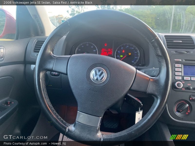 Salsa Red / Anthracite Black 2008 Volkswagen Jetta SE Sedan