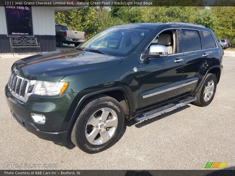 Natural Green Pearl / Black/Light Frost Beige 2011 Jeep Grand Cherokee Limited 4x4