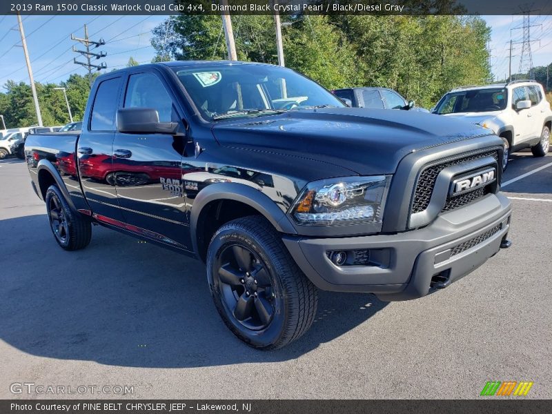 Diamond Black Crystal Pearl / Black/Diesel Gray 2019 Ram 1500 Classic Warlock Quad Cab 4x4