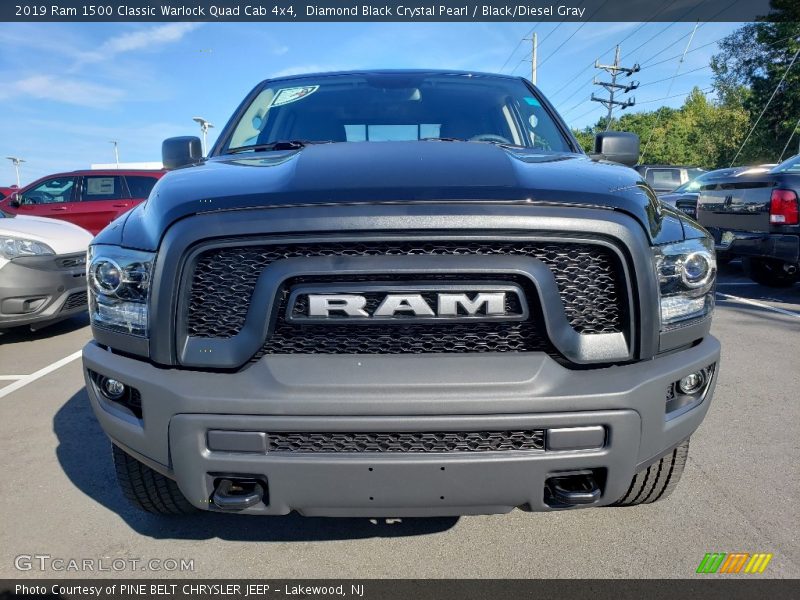 Diamond Black Crystal Pearl / Black/Diesel Gray 2019 Ram 1500 Classic Warlock Quad Cab 4x4