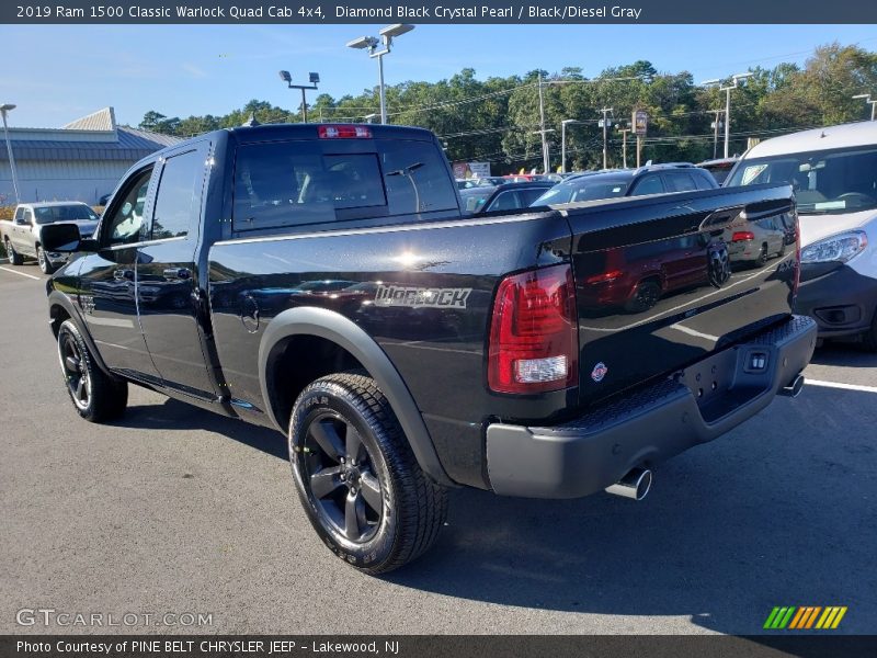 Diamond Black Crystal Pearl / Black/Diesel Gray 2019 Ram 1500 Classic Warlock Quad Cab 4x4