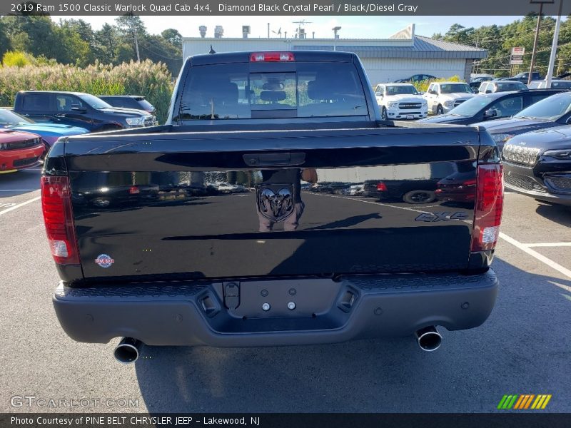 Diamond Black Crystal Pearl / Black/Diesel Gray 2019 Ram 1500 Classic Warlock Quad Cab 4x4