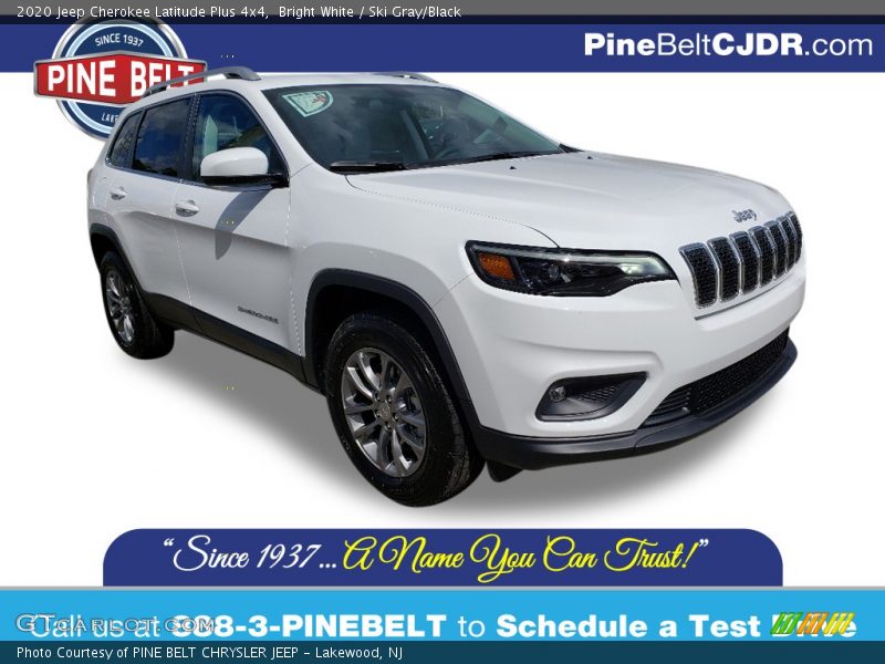 Bright White / Ski Gray/Black 2020 Jeep Cherokee Latitude Plus 4x4