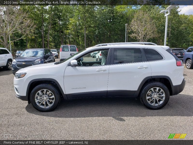 Bright White / Ski Gray/Black 2020 Jeep Cherokee Latitude Plus 4x4