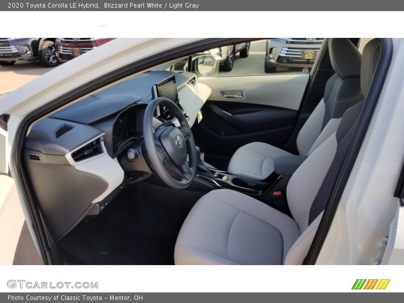 Blizzard Pearl White / Light Gray 2020 Toyota Corolla LE Hybrid